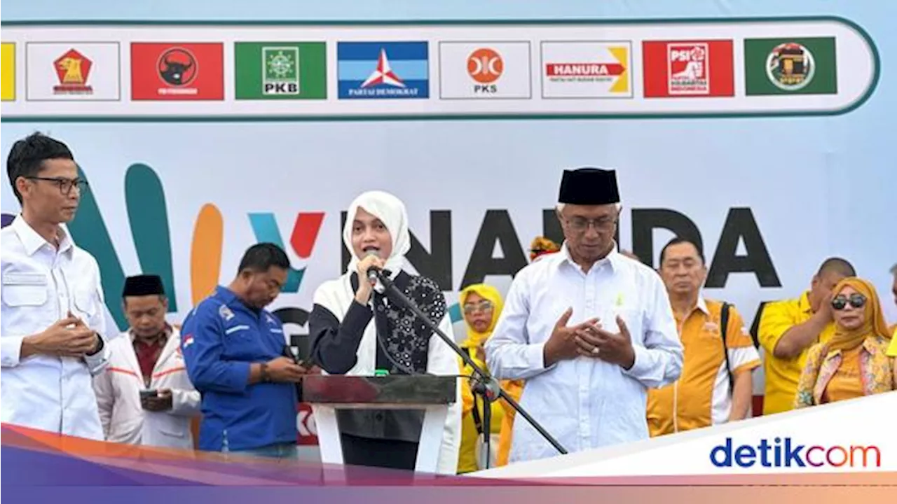 Vinanda-Gus Qowim Daftar ke KPU Kota Kediri Usai Deklarasi 7 Parpol Koalisi