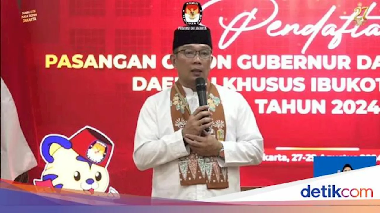 Ridwan Kamil Daftar Cagub Jakarta Hari Ini, Segini Gajinya Jika Menang