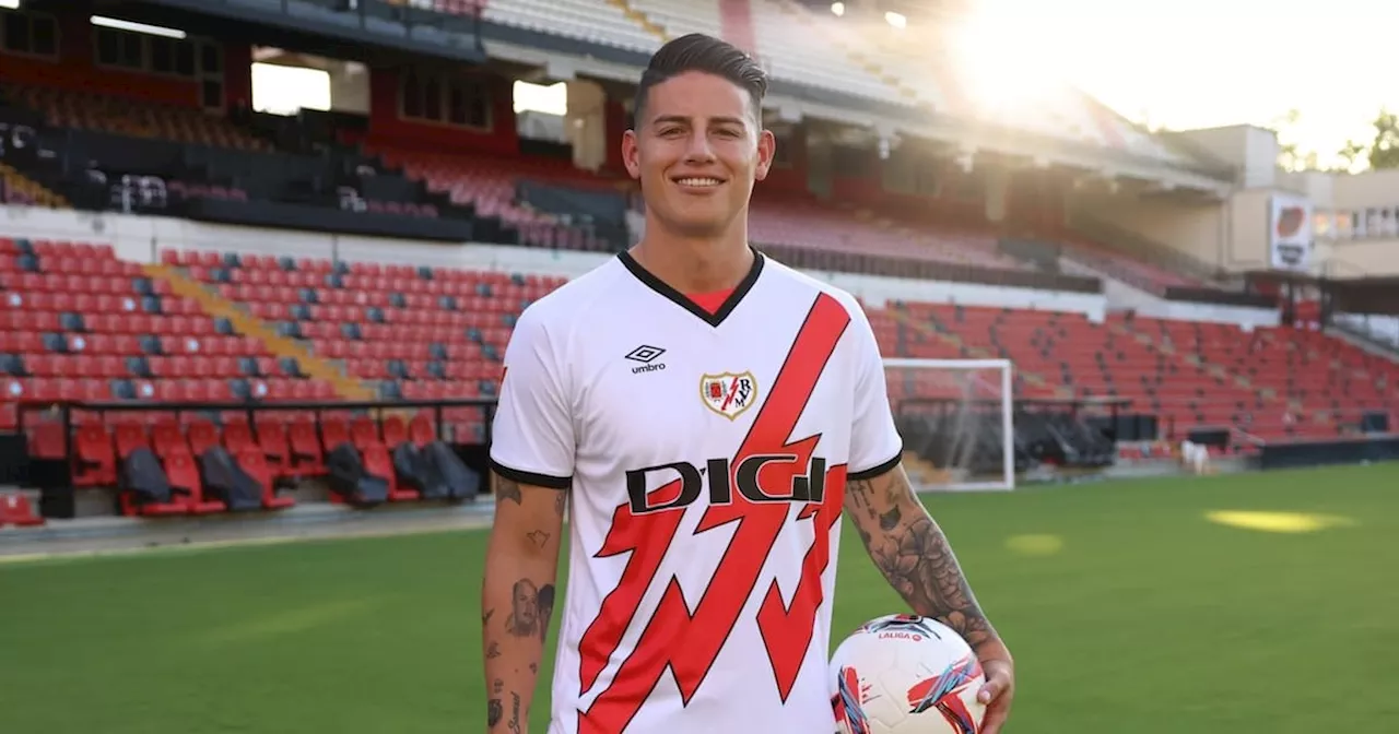 Este es el precio de la camiseta de James Rodríguez en el Rayo Vallecano