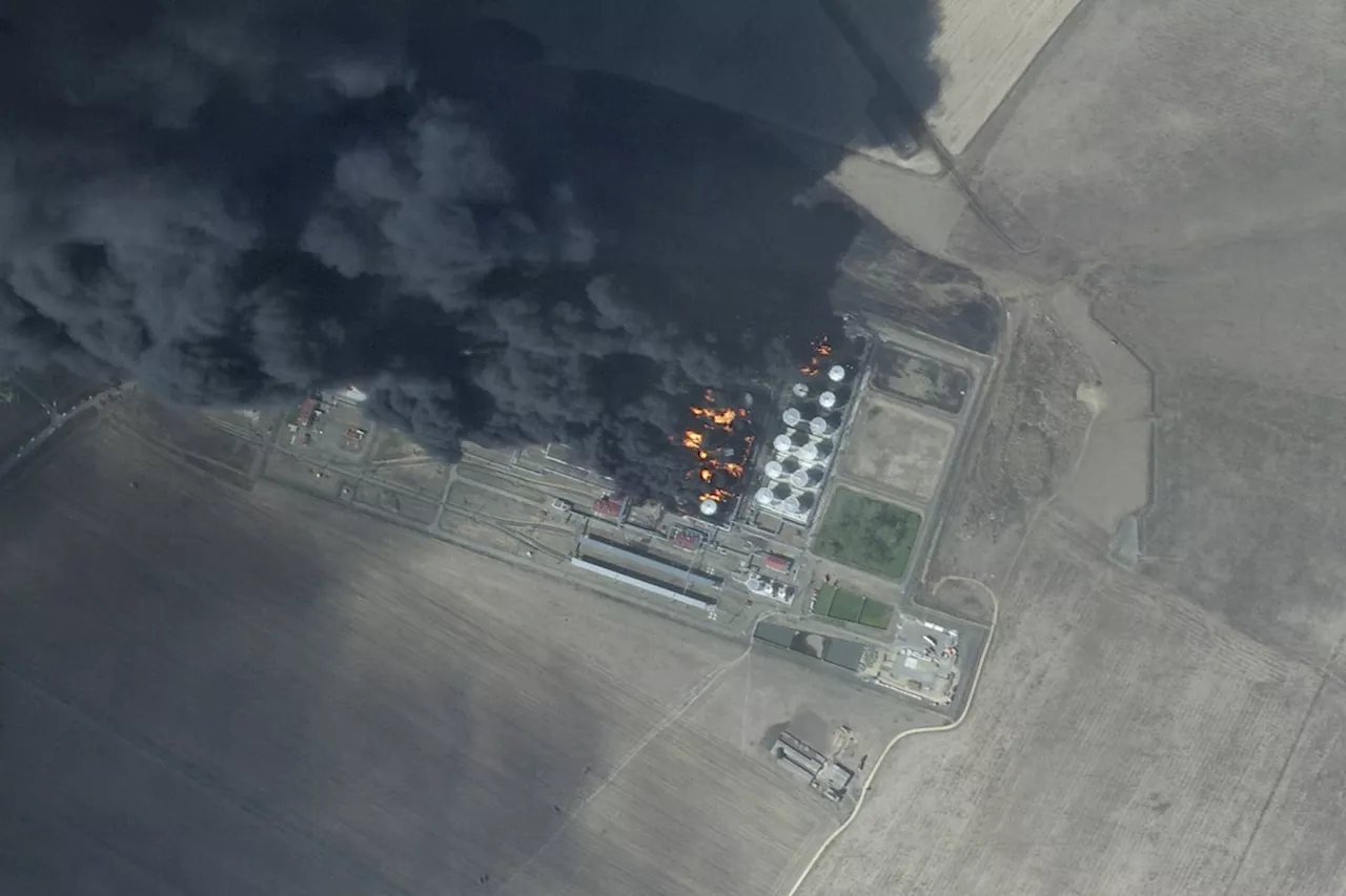 Ukrainian drones set oil depot in Rostov ablaze, Russian Telegram channels say