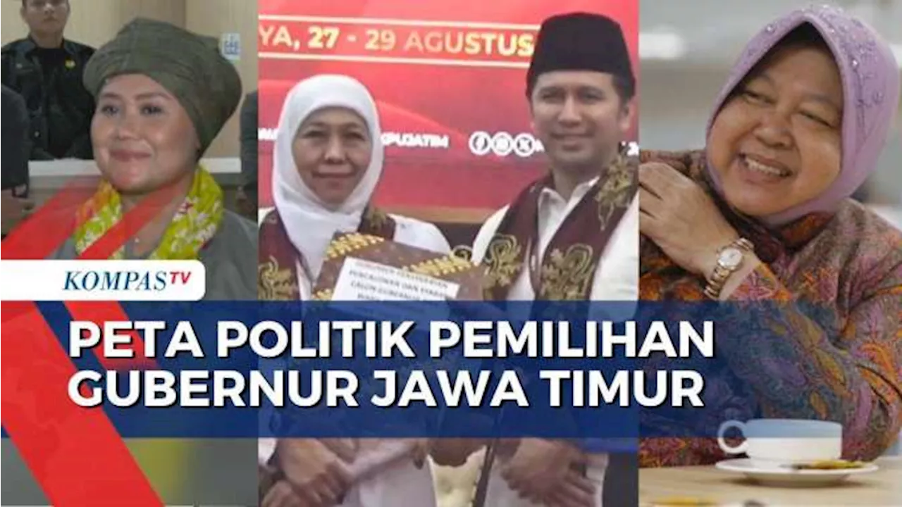 Pilgub Jatim: Khofifah-Emil Daftar, Luluk Nur Hamidah-LukmanulTes Kesehatan, PDIP Usung Rismaharini