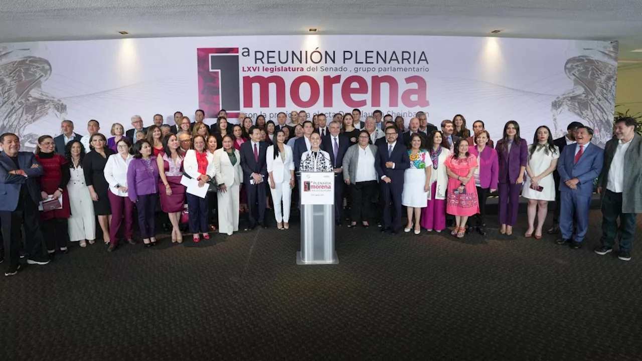 Claudia Sheinbaum celebra bancada histórica de Morena con 66 senadores y senadoras