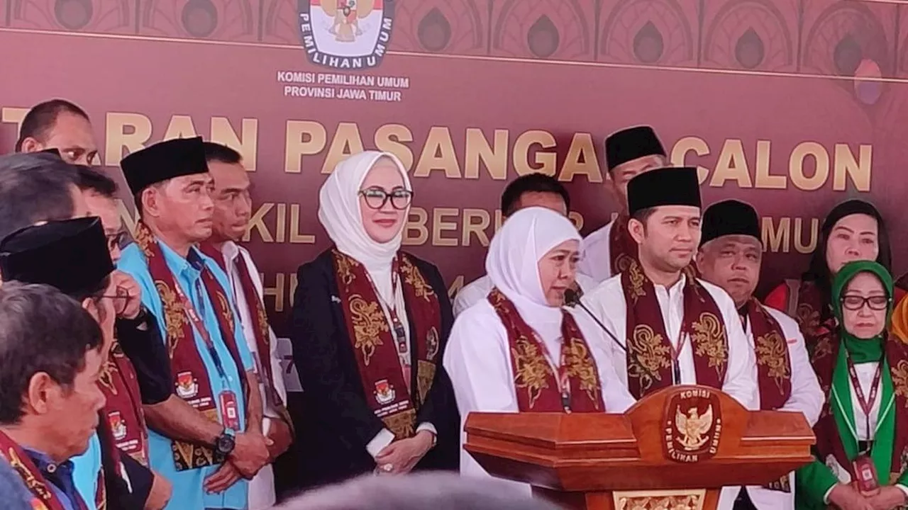 KPU Jatim: Dokumen Pendaftaran Pilkada Khofifah-Emil Lengkap dan Diterima