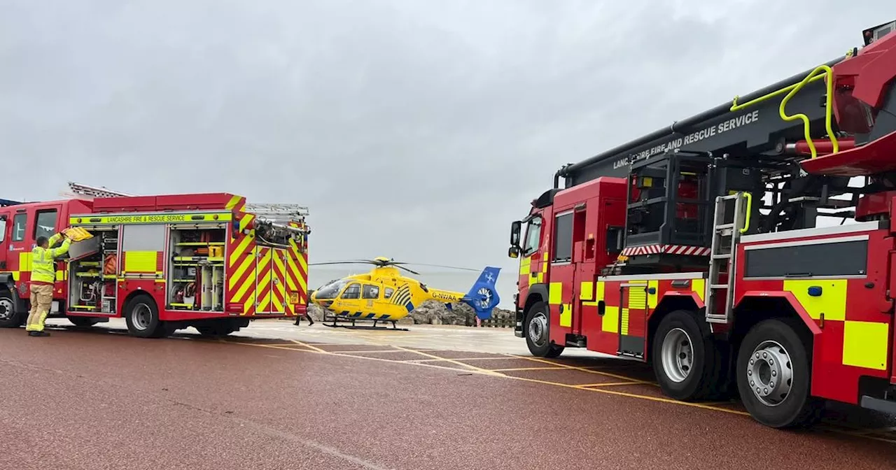 Person 'struck between rocks' on beach as air ambulance and fire crews scrambled