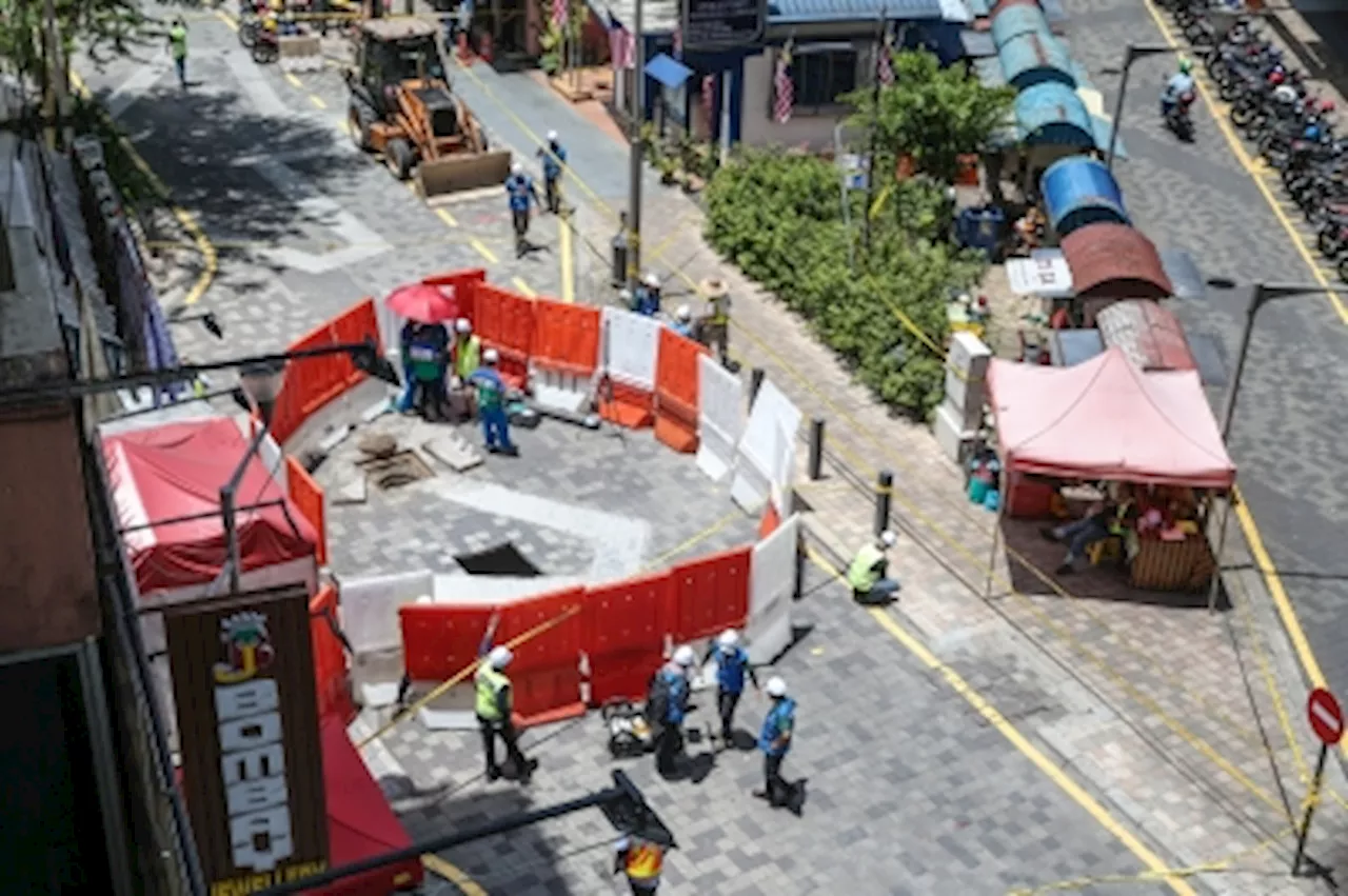 Authorities close Jalan Masjid India to vehicles after second sinkhole appears