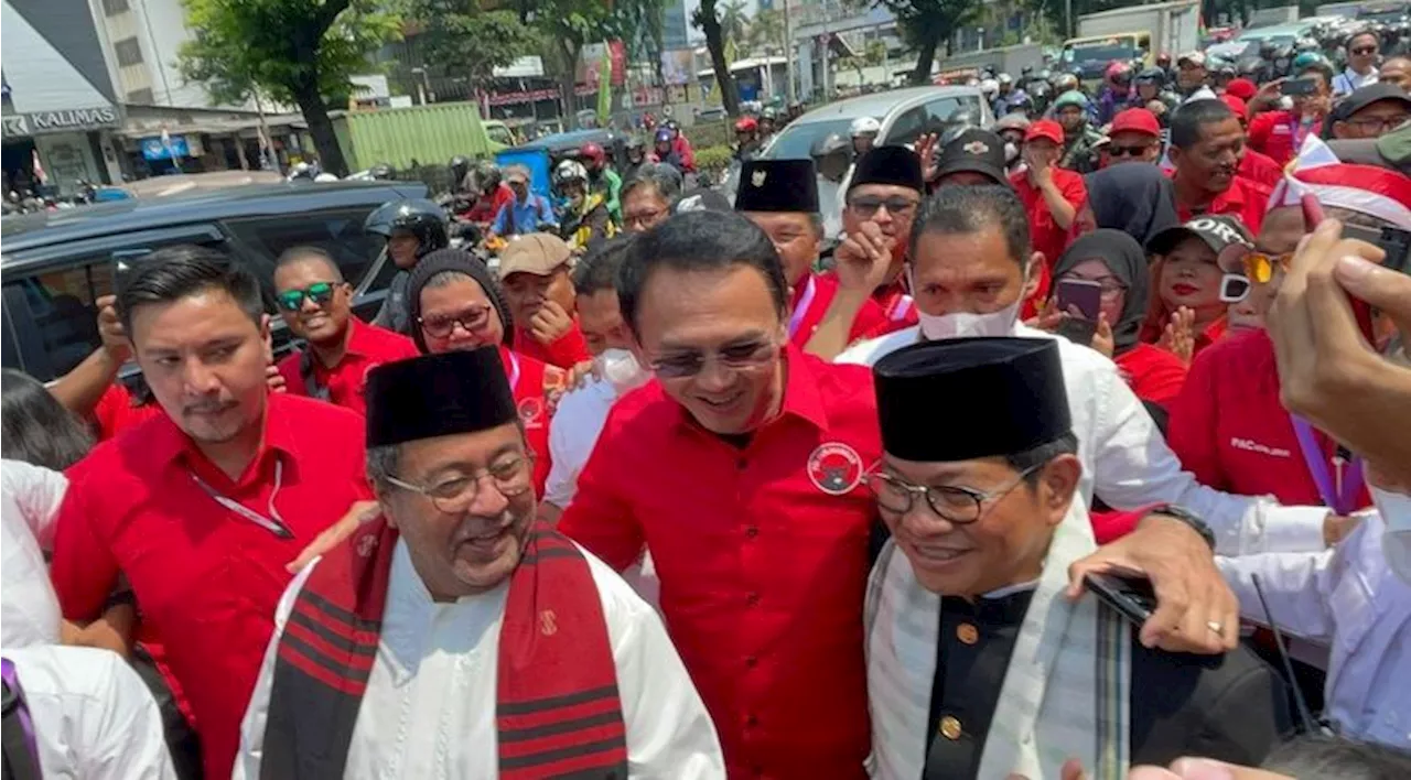 Didampingi Ahok, Pramono-Rano Karno Jadi Paslon Pertama Daftar di KPU Jakarta