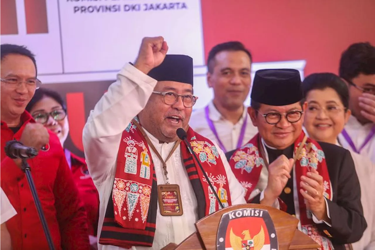 Pramono Anung -Rano Karno Mendaftar ke KPU Provinsi Jakarta