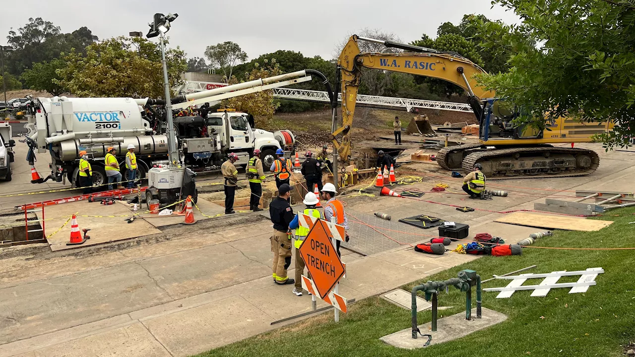 Construction worker dies after being trapped under dirt, pipe in Scripps Ranch