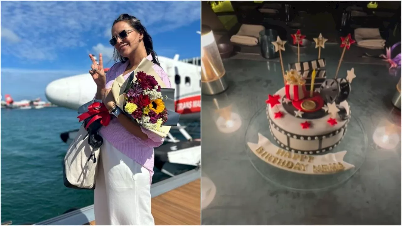 Neha Dhupia Birthday: मालदीव में नेहा धूपिया ने की शानदार बर्थडे पार्टी, बॉलीवुड थीम केक वायरल