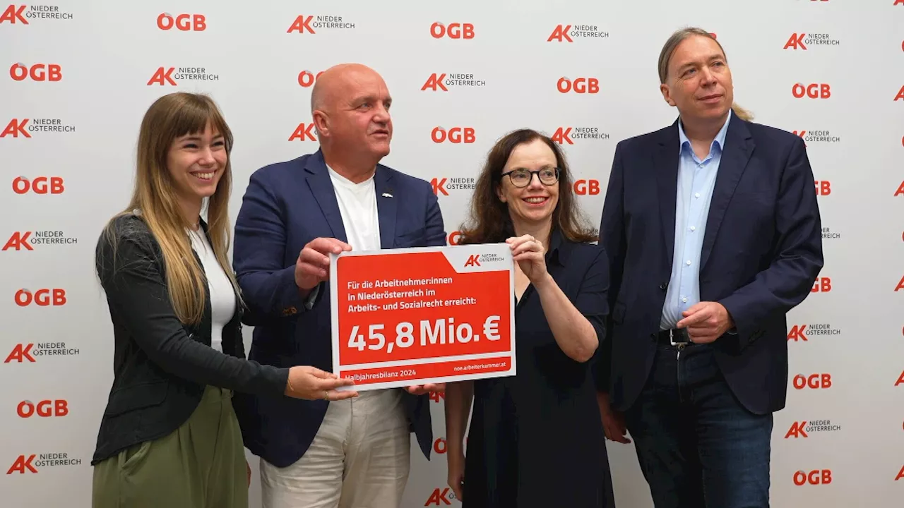 AK Niederösterreich sichert ArbeitnehmerInnen Millionen