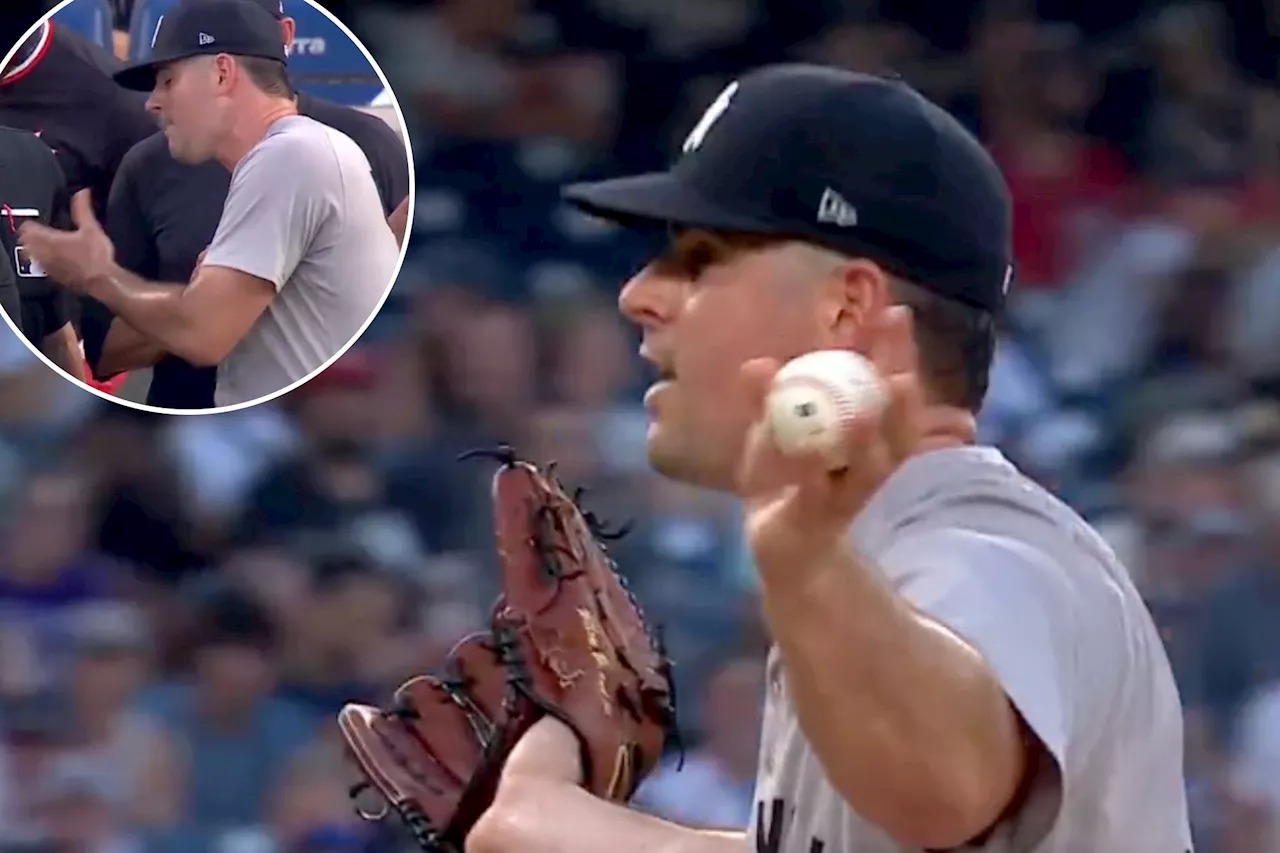 Carlos Rodon allows run on balk after apparent PitchCom issue in bizarre Yankees moment