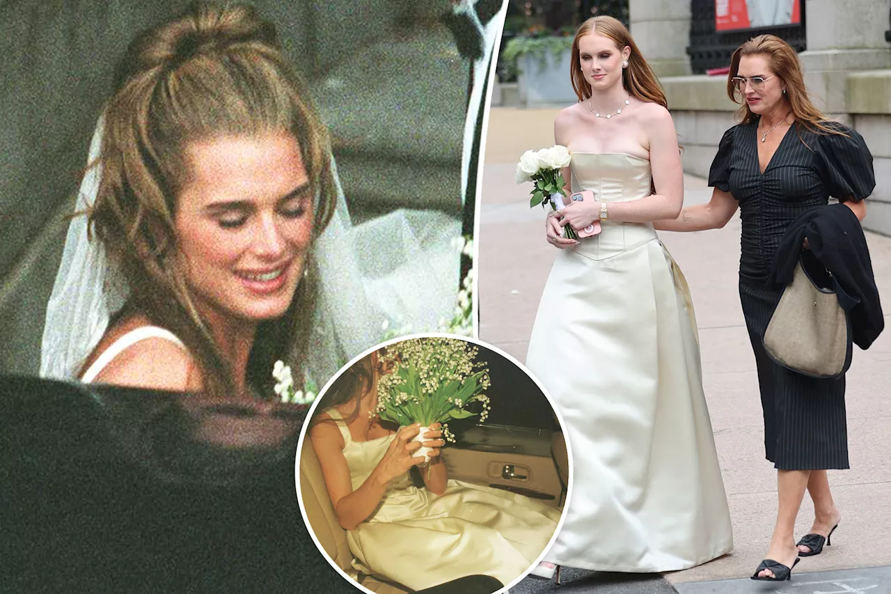 Grier Henchy, 18, wore mom Brooke Shields' 1997 wedding dress to high school graduation