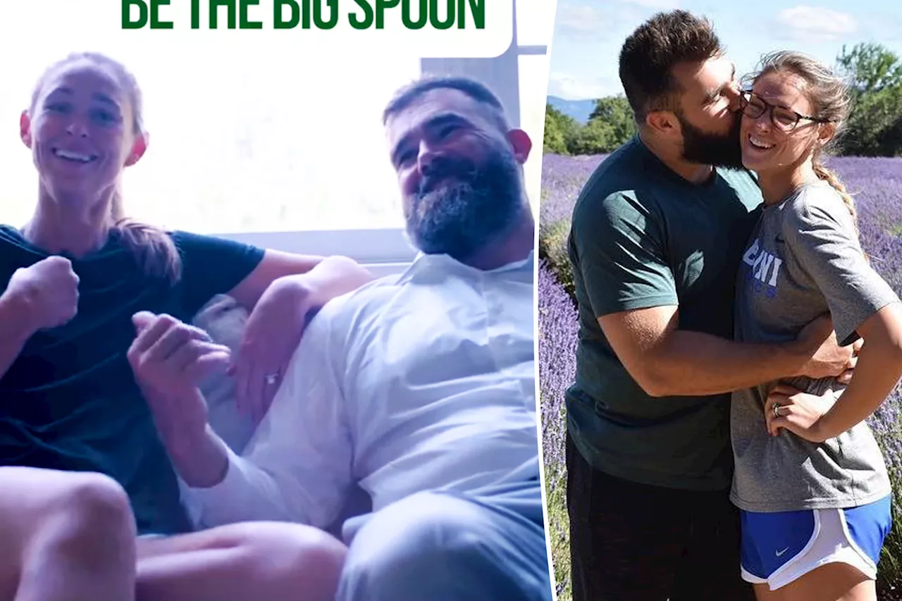 NFL fans drag Jason Kelce after wife Kylie reveals she's the 'big spoon' when they cuddle: 'Cringe'