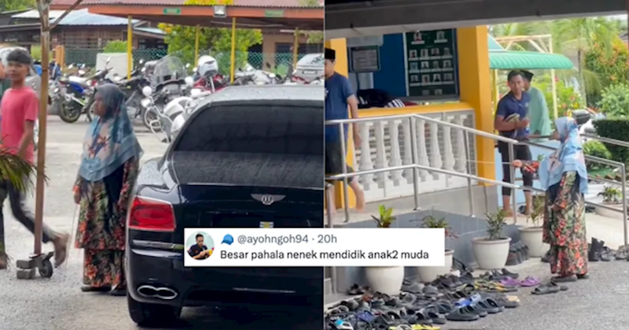 'Siapa Bersidai Habis Kena' - Nenek Jadi Guard, Bawa Rotan Jika Ada Ponteng Solat Jumaat