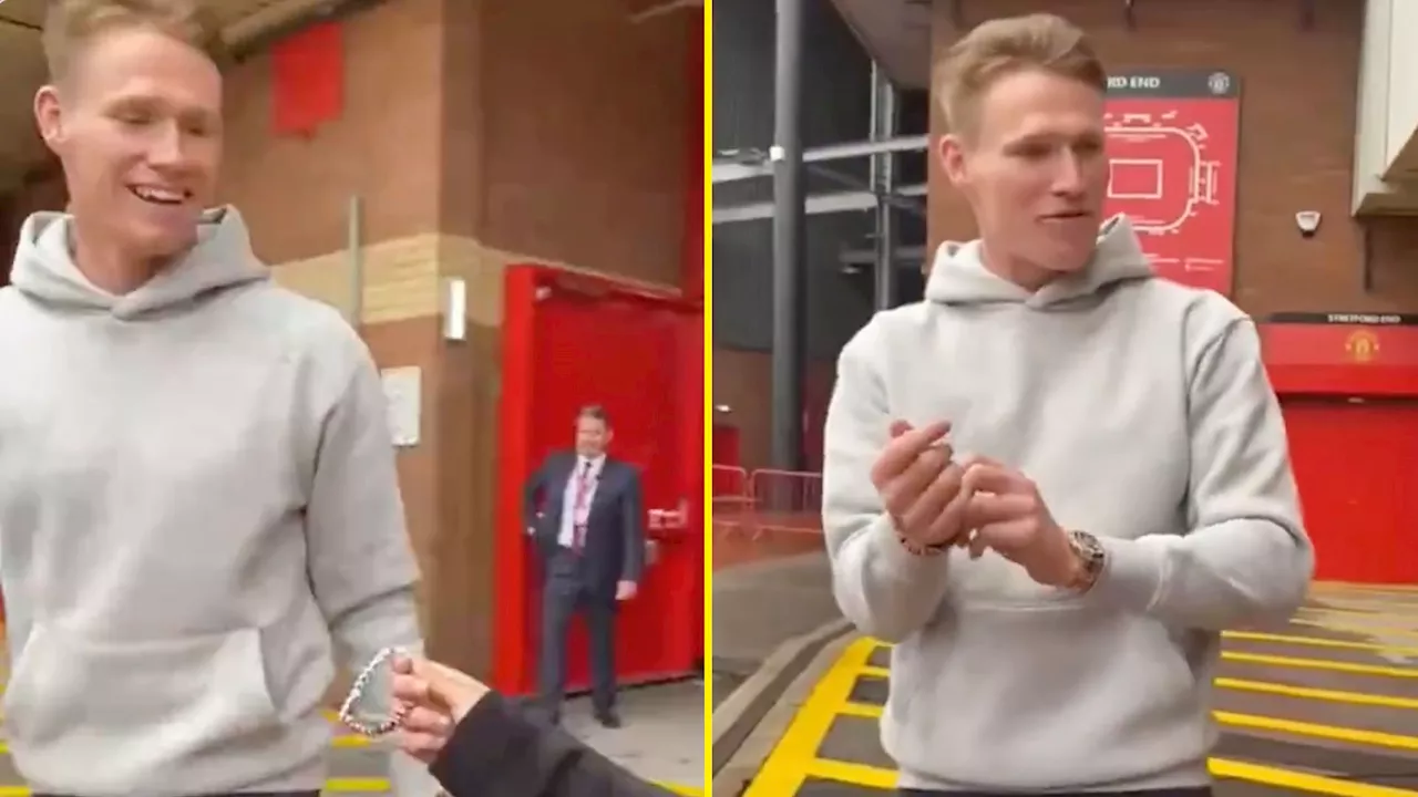 Scott McTominay shares heartwarming moment with young Man United fan who gives him parting gift...