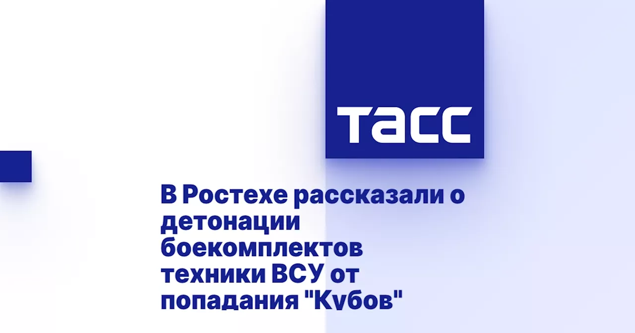 В Ростехе рассказали о детонации боекомплектов техники ВСУ от попадания 'Кубов'