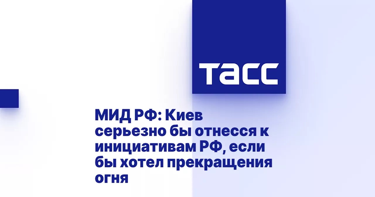 МИД РФ: Киев серьезно бы отнесся к инициативам РФ, если бы хотел прекращения огня