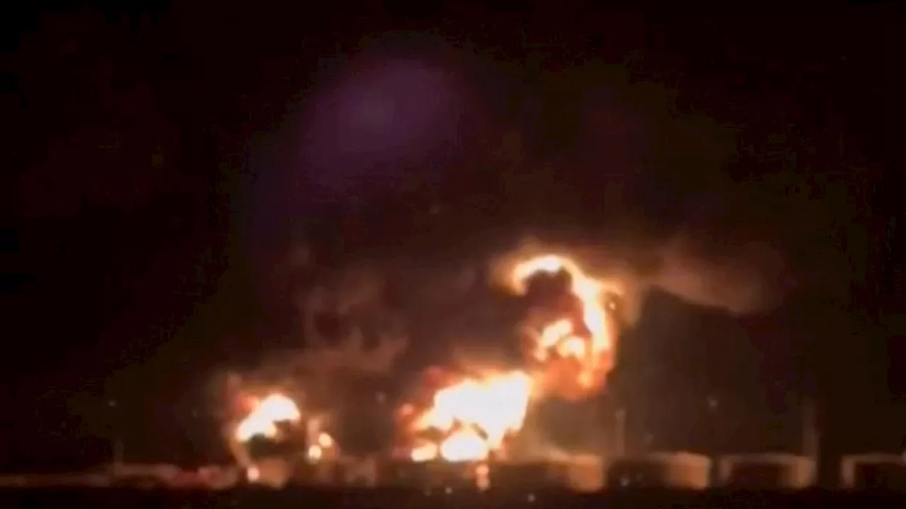 Explosion at Russian oil depot caused by Ukrainian drone attack, claims governor