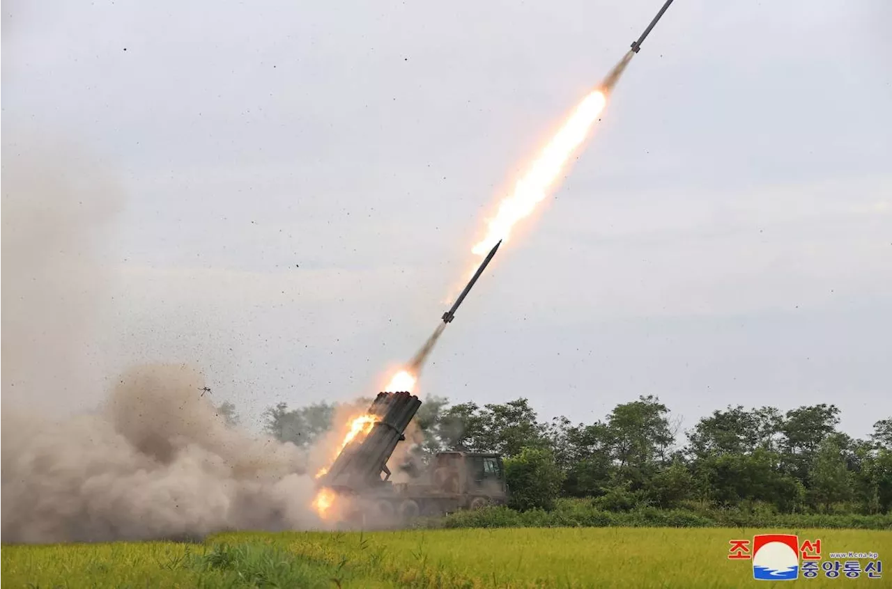 North Korea test-fires rocket launcher with new 'guiding system'