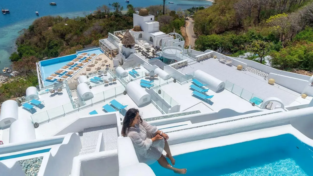 Unusual exotic island resort that looks just like Santorini – despite being thousands of miles away...