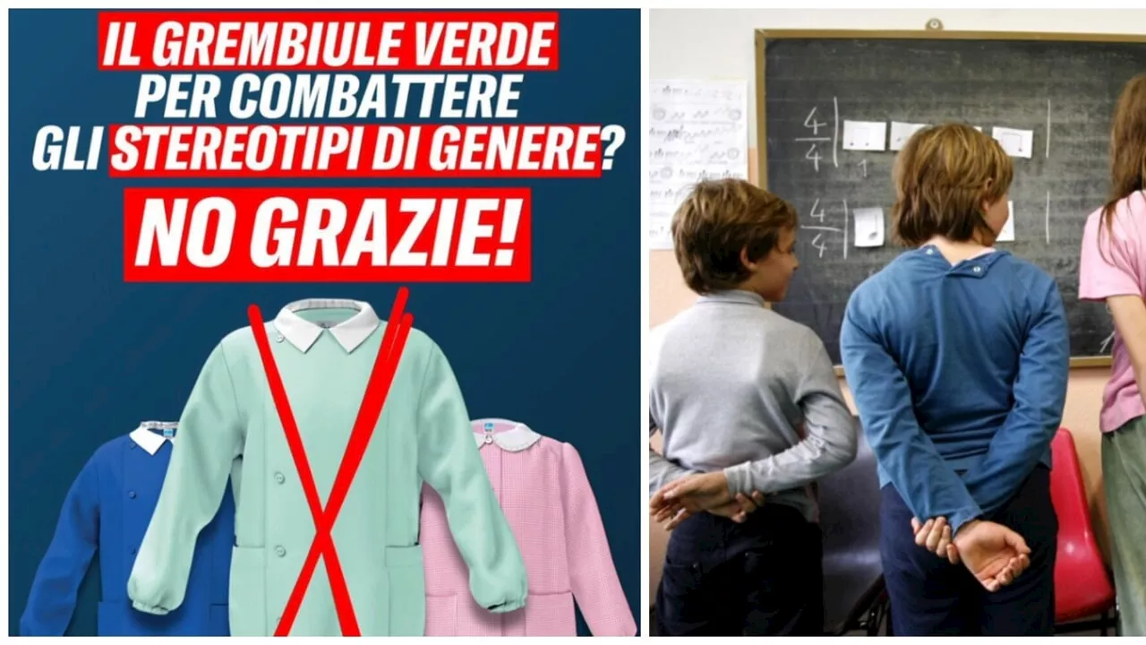 A scuola via libera al grembiule verde, esplode la polemica: "Follia annullare le differenze"