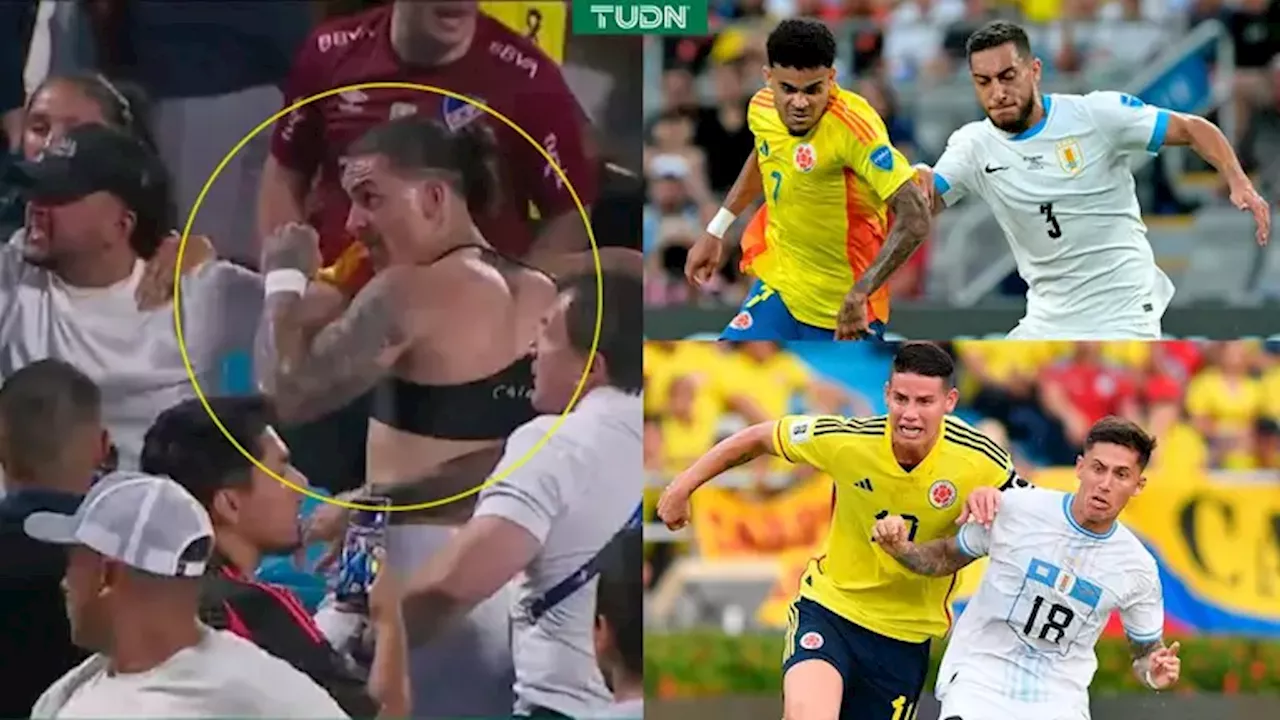 Conmebol castiga a 11 jugadores de Uruguay por pelea ante fans de Colombia