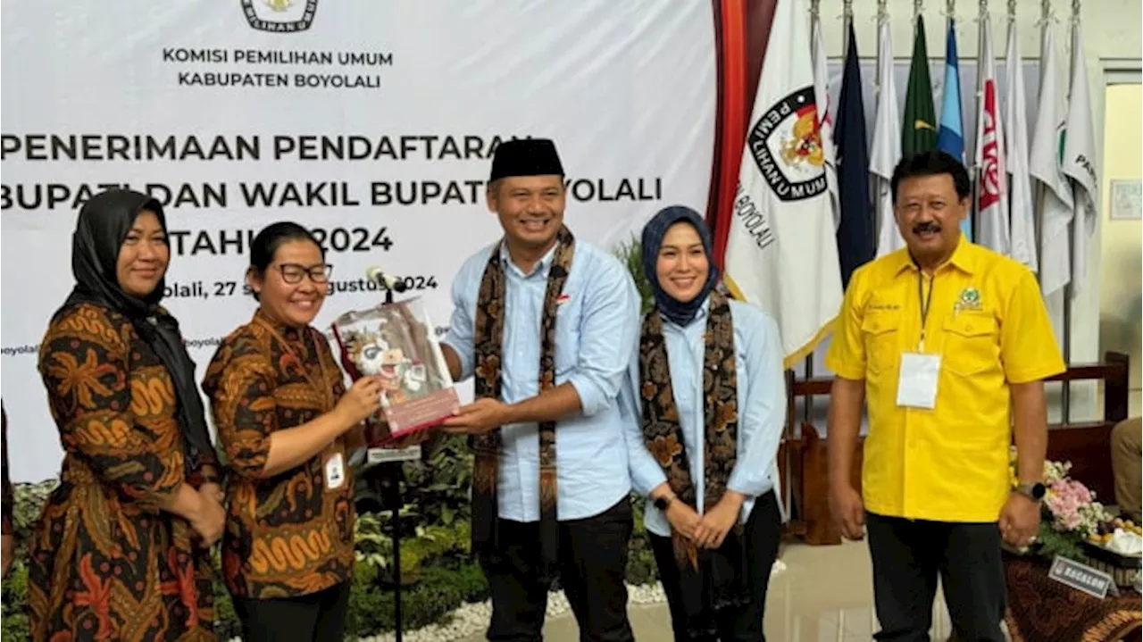 Adik Kandung Eks Ajudan Jokowi Resmi Daftar Pilbup Boyolali di KPU