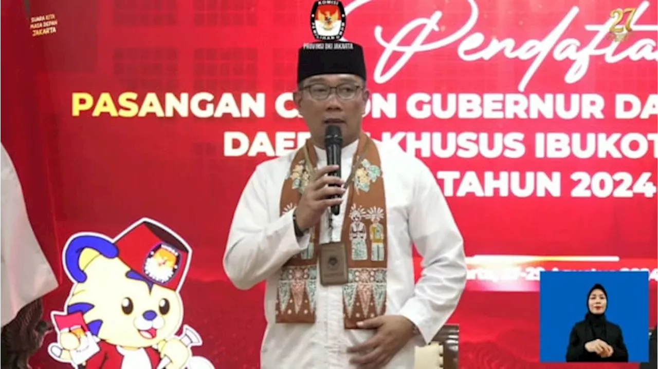 Daftar Pilkada Jakarta, Ridwan Kamil Perkenalkan Julukan Mereka 'Rido', Bukan 'Rawon'