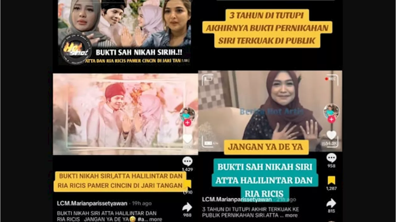 Ramai di TikTok, Atta Halilintar Dituduh Pernah Nikah Siri dengan Ria Ricis