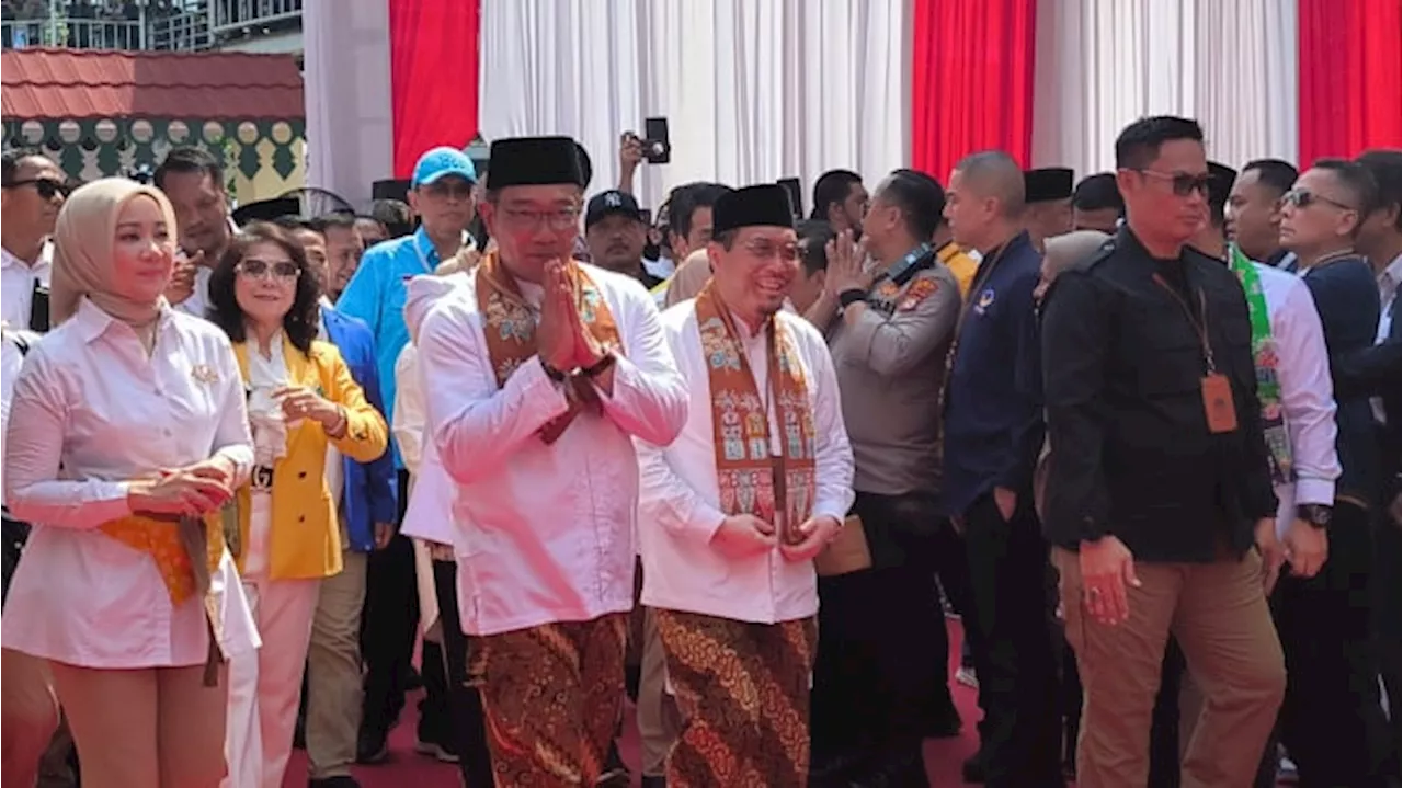 Ridwan Kamil-Suswono Tiba di Kantor KPU Jelang Daftar Jadi Cagub-cawagub Jakarta