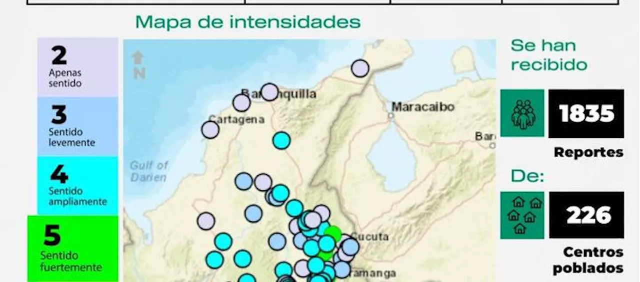 Sismo de 4.8 grados se sintió en 17 departamentos, entre ellos Atlántico