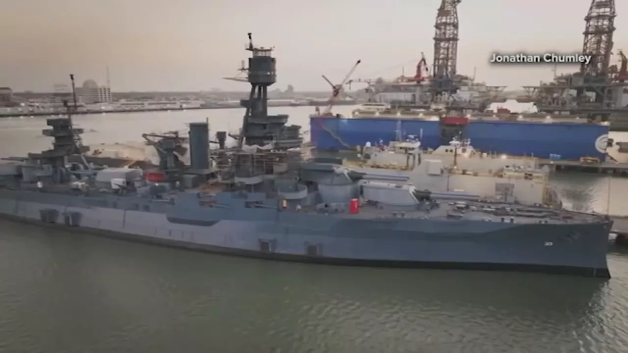 Battleship Texas takes another step toward its permanent home in Galveston