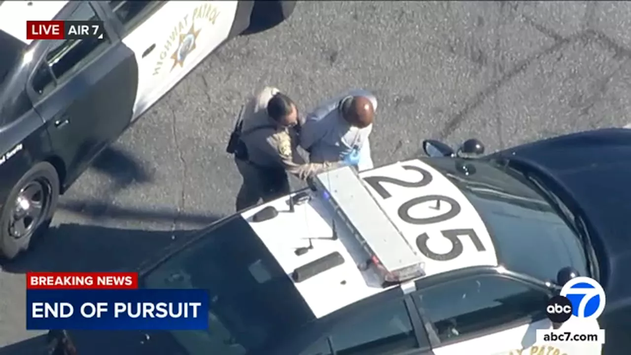 Suspected DUI driver in custody after chase from Inland Empire to Los Angeles