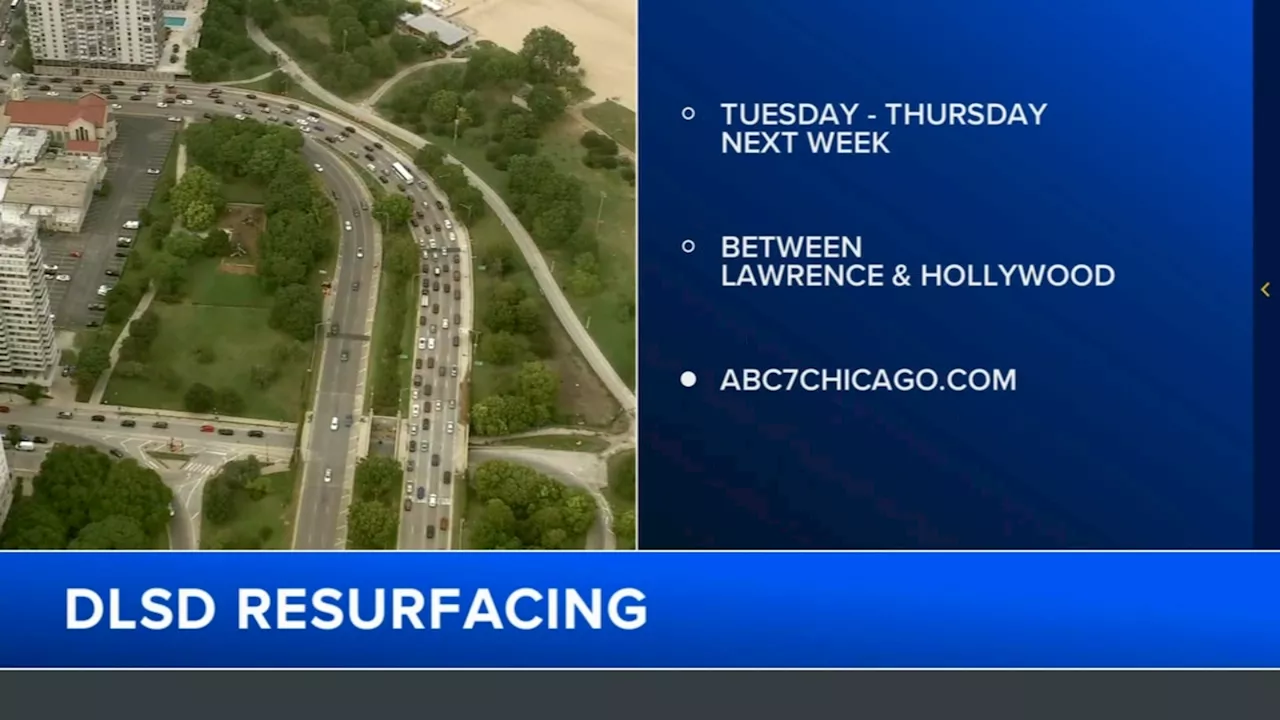 DuSable Lake Shore Drive resurfacing could cause traffic issues on North Side over next 2 months