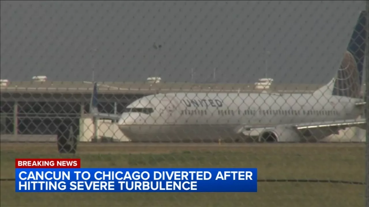 United Airlines flight from Cancun to Chicago diverted after passenger hurt during severe turbulence