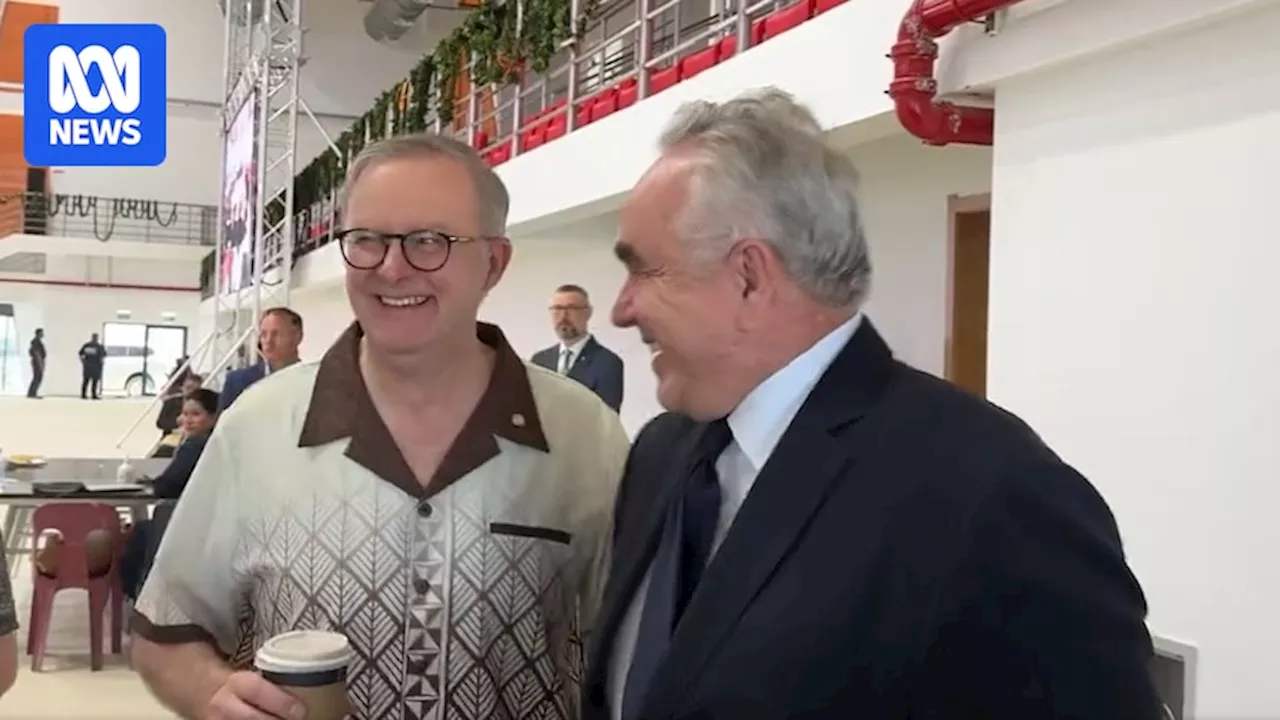 Anthony Albanese and top US official Kurt Campbell caught on camera joking about Pacific Policing Initiative