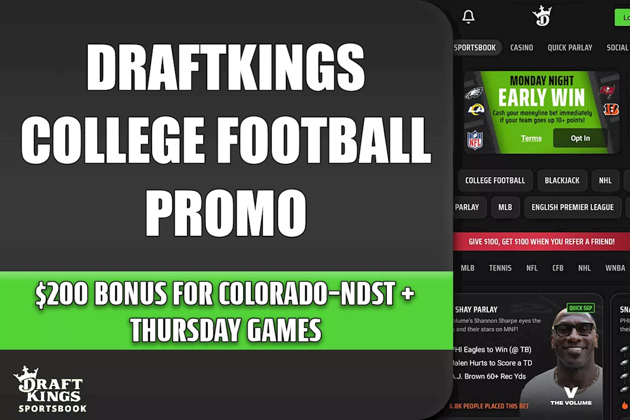 DraftKings college football promo: $200 bonus for Colorado-NDSU, Thursday games