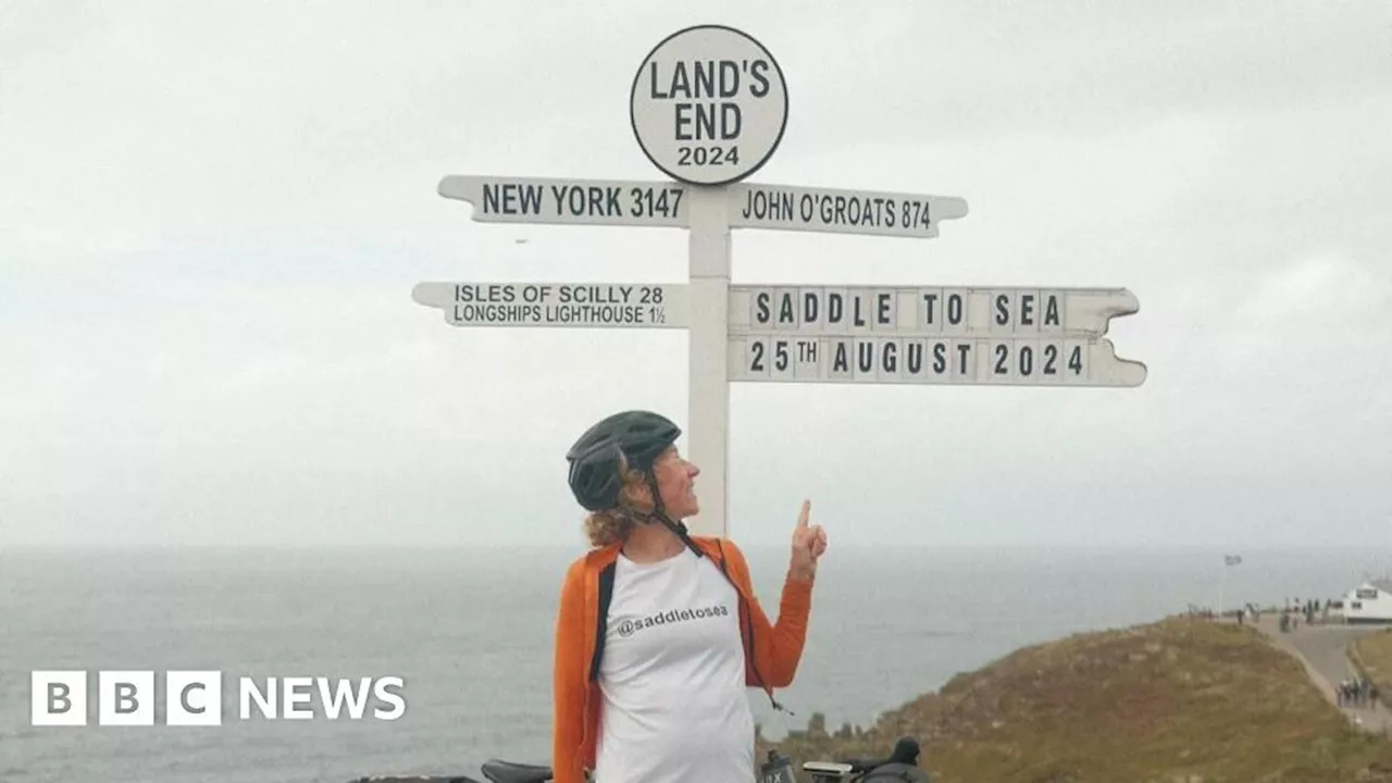 Suffolk woman finishes 3,500-mile round-Britain charity ride