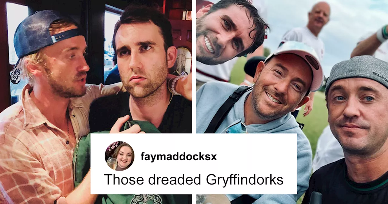 Harry Potter Fans Nerd Out After Tom Felton Posts Photo Of Reunion At David Holmes' Cricket Cup