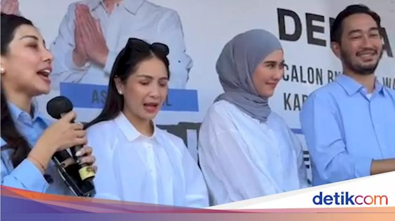 Jeje Deklarasi Maju Pilbup Kabupaten Bandung Barat Ditemani Syahnaz-Nagita