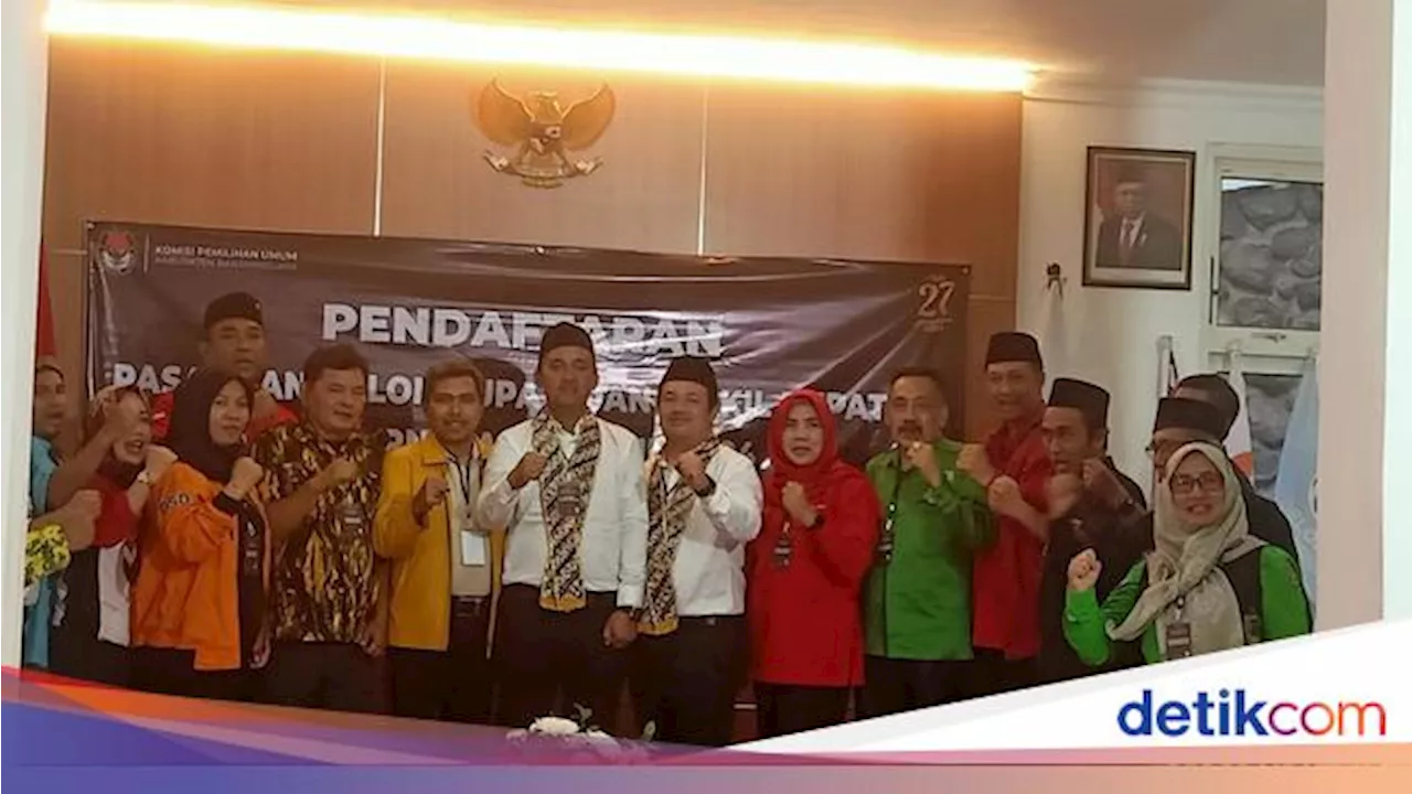 Paslon Bugar-Fahmi Mendaftar Pilkada Banjarnegara, Diusung 9 Parpol