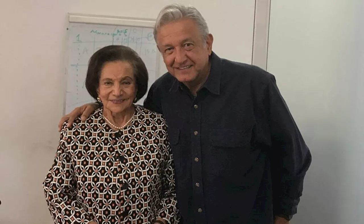 AMLO celebra designación de Ifigenia Martínez como presidenta de San Lázaro para ponerle banda a Sheinbaum