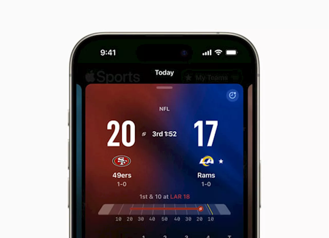 Apple Sports is ready for some football with new game tracking updates