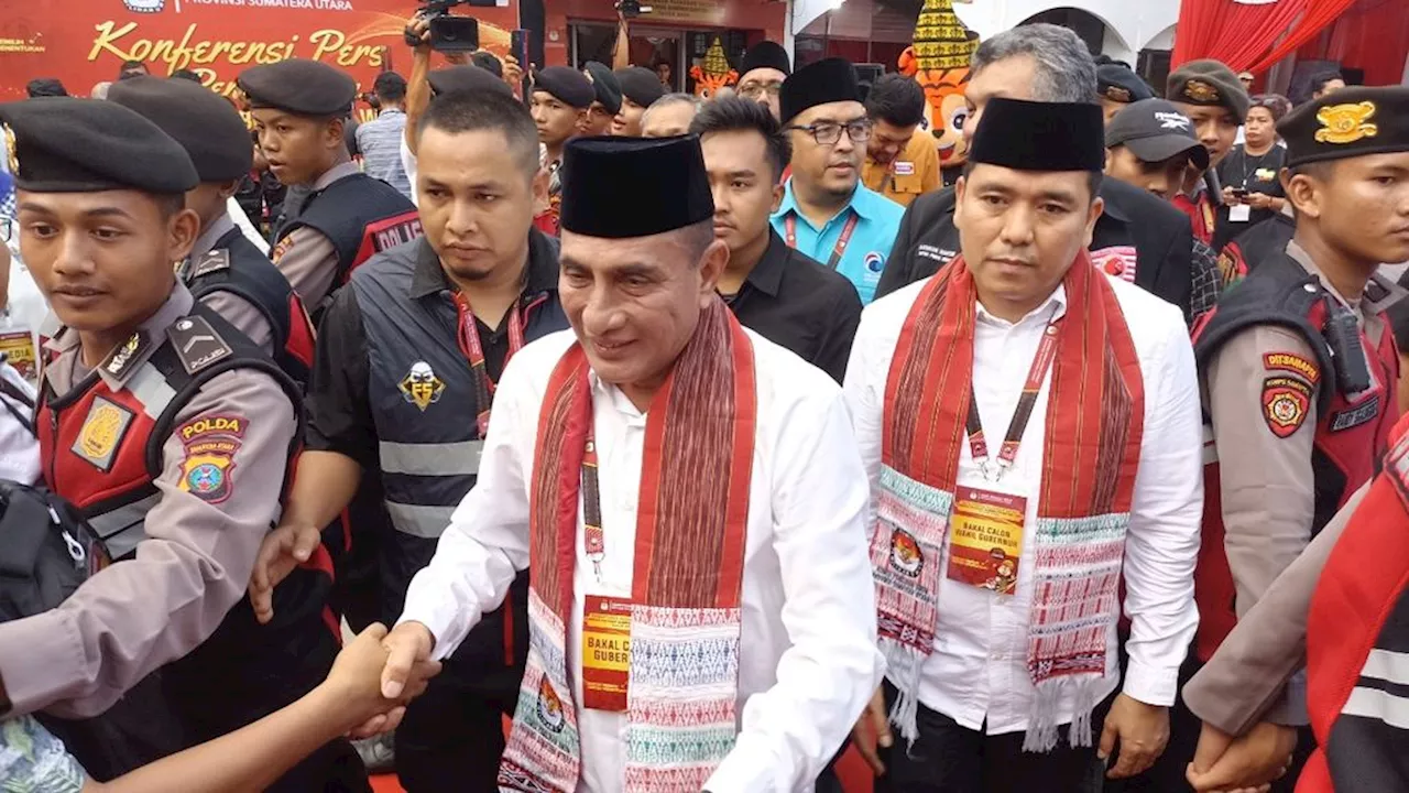 Daftar ke KPU Sumut, Edy Rahmayadi-Hasan Basri Suarakan Perlawanan pada Dinasti Jokowi