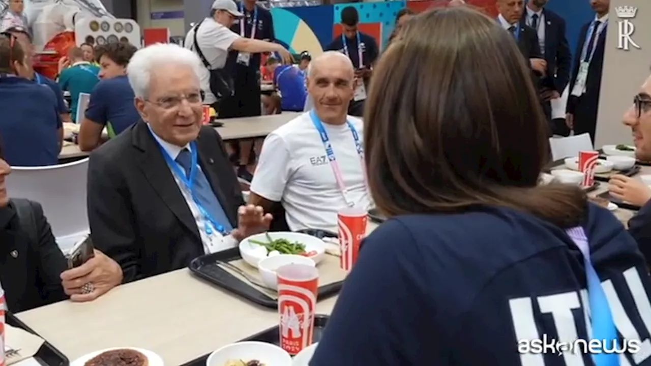 Paralimpiadi 2024, il presidente Mattarella a pranzo con gli atleti italiani