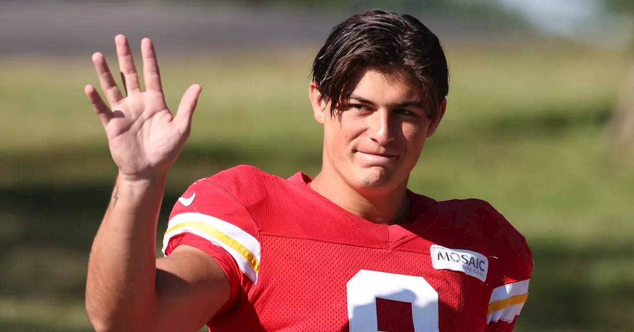 Louis Rees-Zammit reacts after finding new NFL team following Chiefs axe