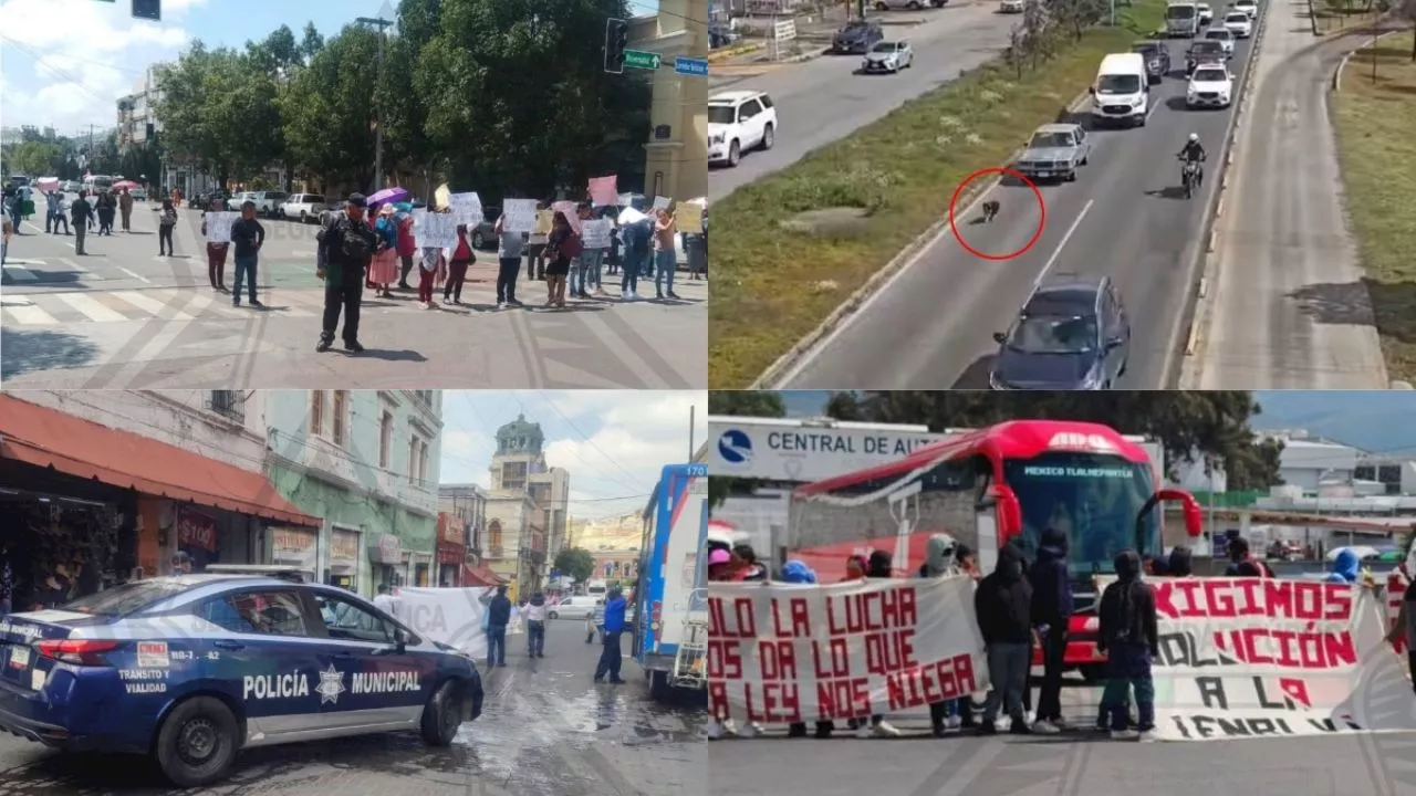 Bloqueos y manifestaciones en Pachuca: Encontrarás tráfico en la Central de Autobuses y zona Centro