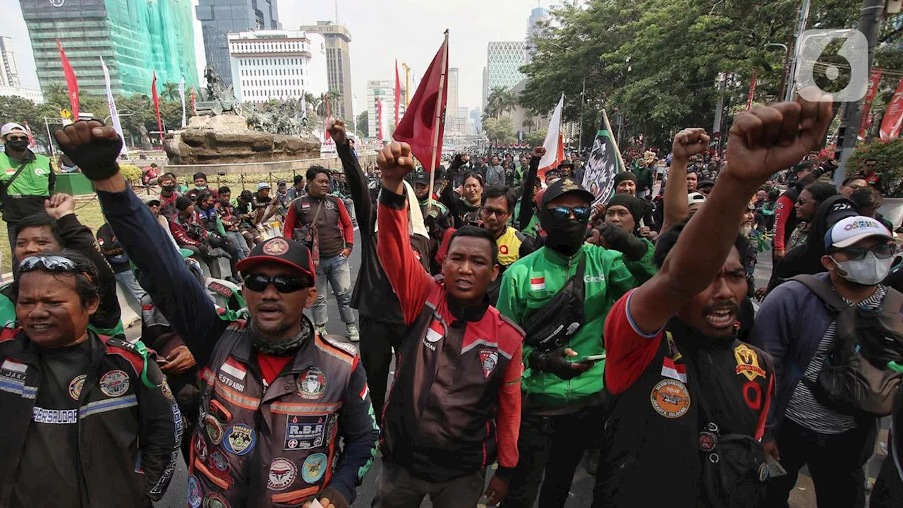 7 Fakta Demo Pengemudi Ojol di Patung Kuda Jakarta, Ungkap Perlakuan Operator Terhadap Mitra