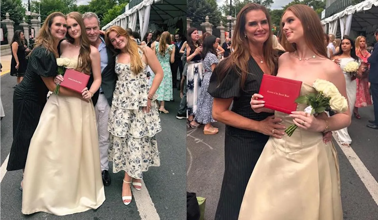 Grier Henchy Kenakan Gaun Pernikahan Pertama Brooke Shields untuk Kelulusan SMA