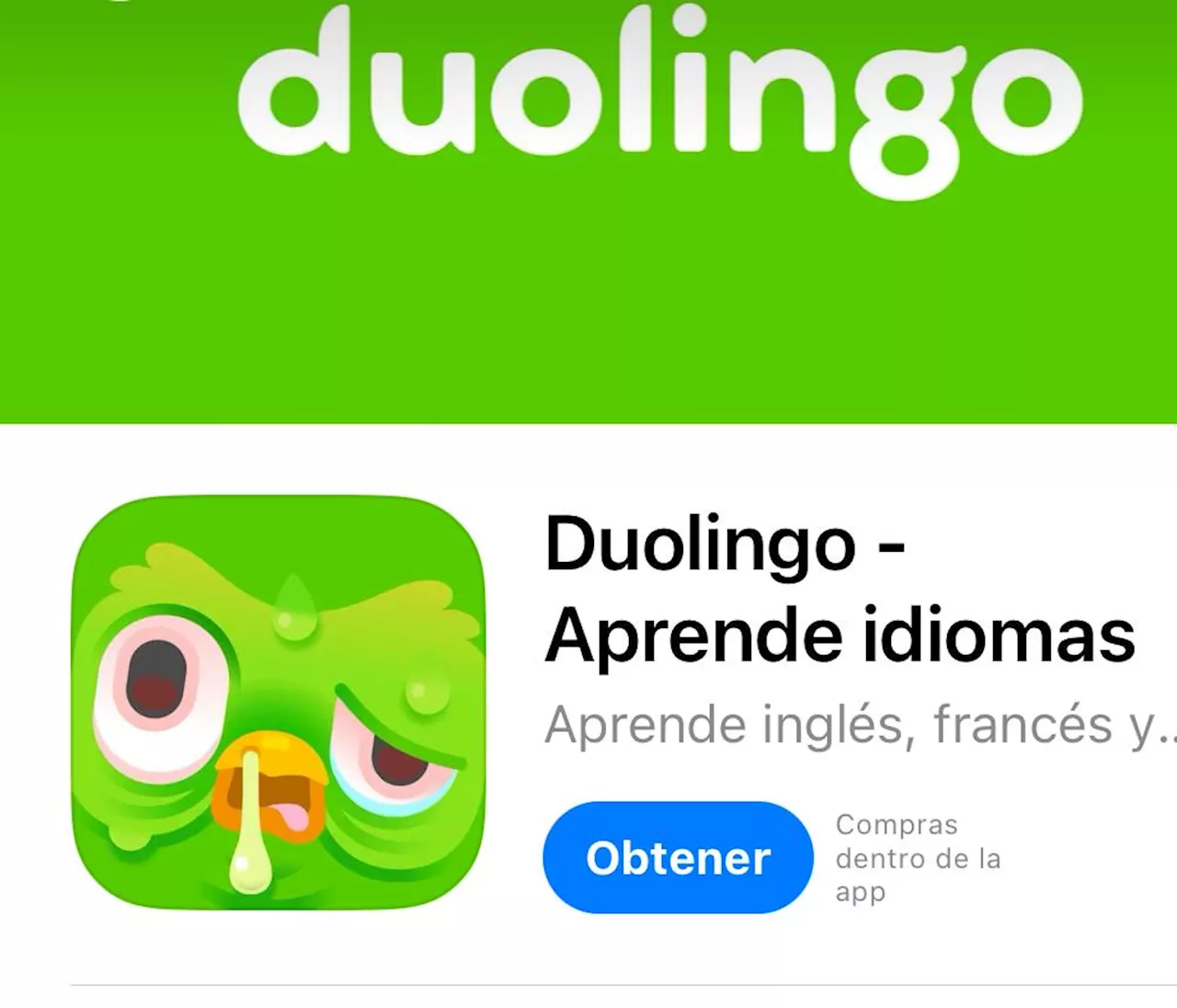 Duolingo se enferma y sorprende a usuarios por su curioso aspecto